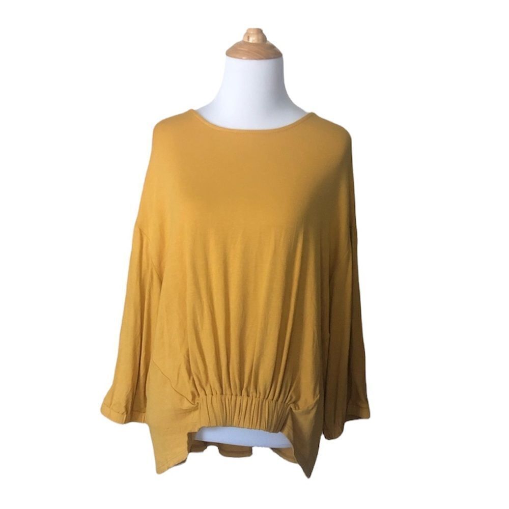 NWT Loralette long sleeve top with gather at waist